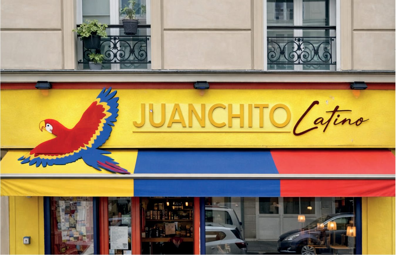 Fachada de Juanchito Latino en París
